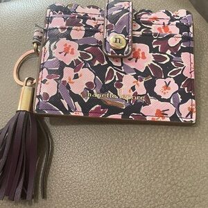 Nanette Lepore Pink and Purple Floral Card Holder
